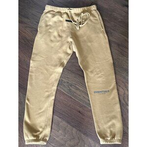 ESSENTIALS FEAR OF GOD Men's Sweatpants Khaki Fleece Sz M EUC